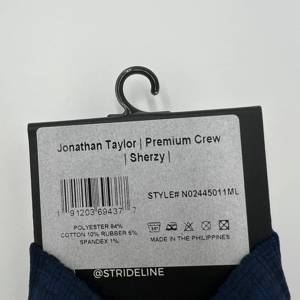 Strideline Jonathan Taylor Indianapolis Colts Premium Crew‎ Sherzy Socks M/L NEW